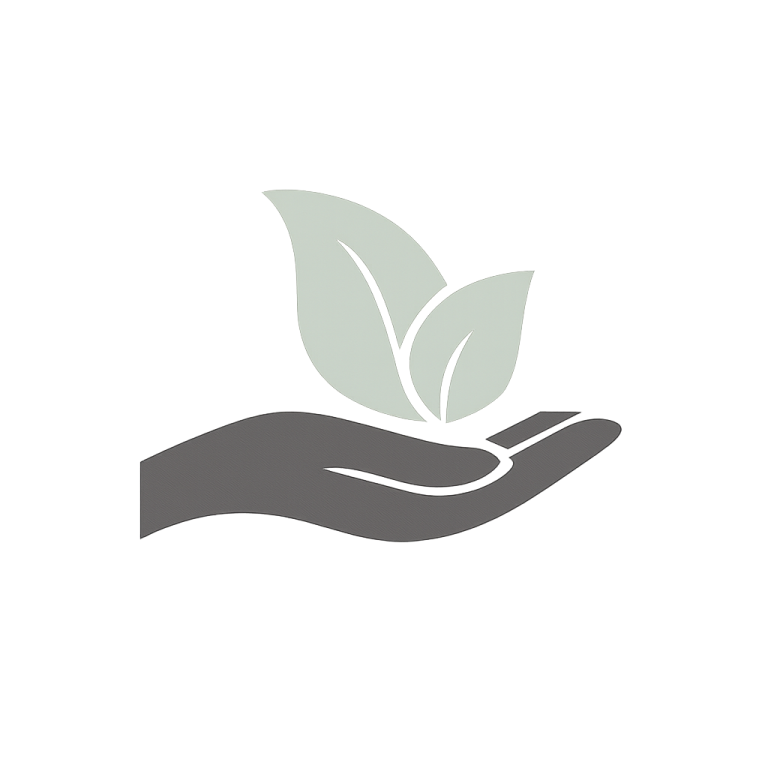 Hållbara materialval Hand som håller blad – symbol för hållbarhet och långsiktiga materialval